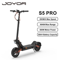 JOYOR S5 Pro Foldable Adult Electric Scooter E-Scooter 20 KM/H Electric Kick Scooter 500W Skateboards 48V 26Ah Kickboard