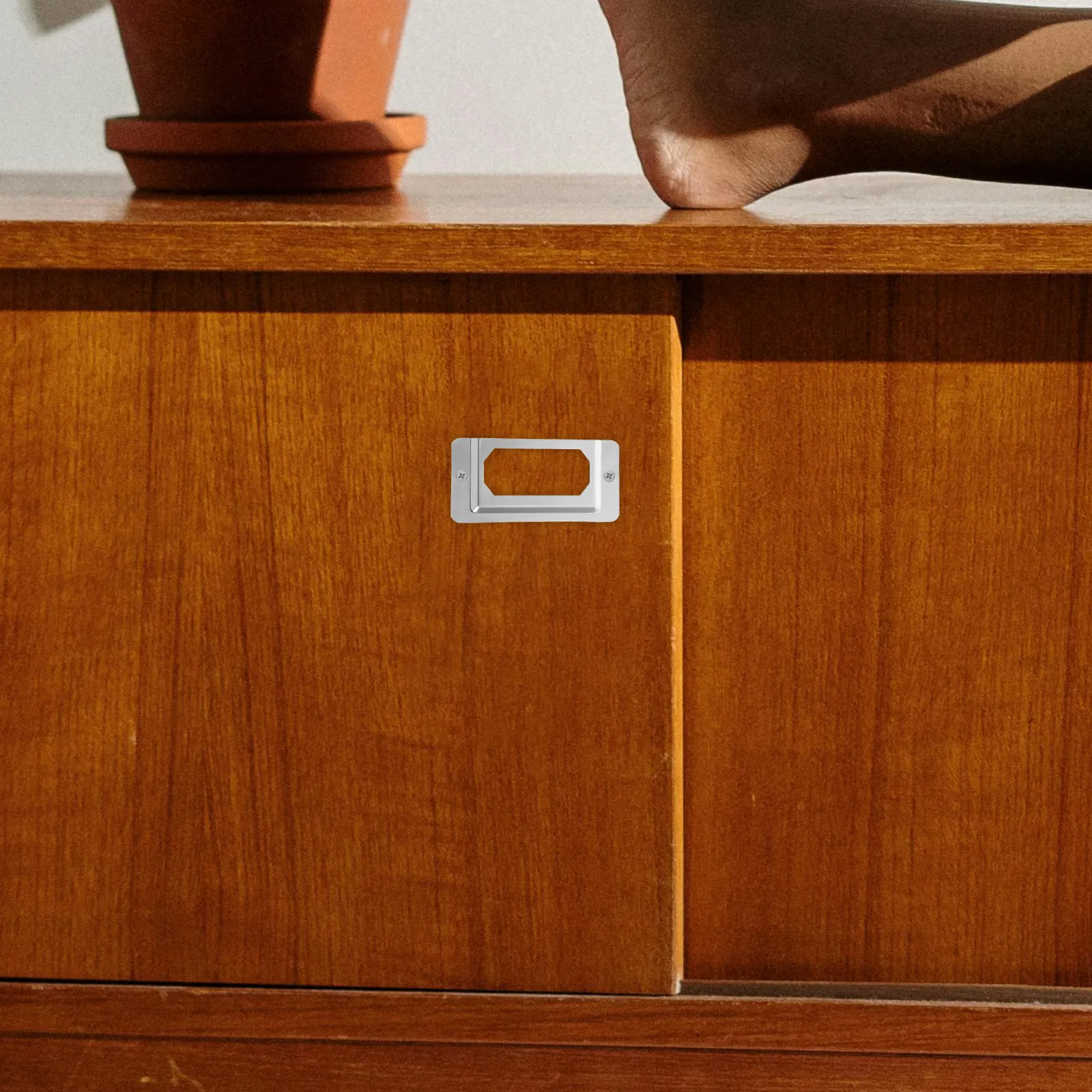 

50pcs Stainless Steel Label Holders Metal Drawer Cabinet Tag Frames For File Gift Jewelry Boxes Office Home Storage Smooth