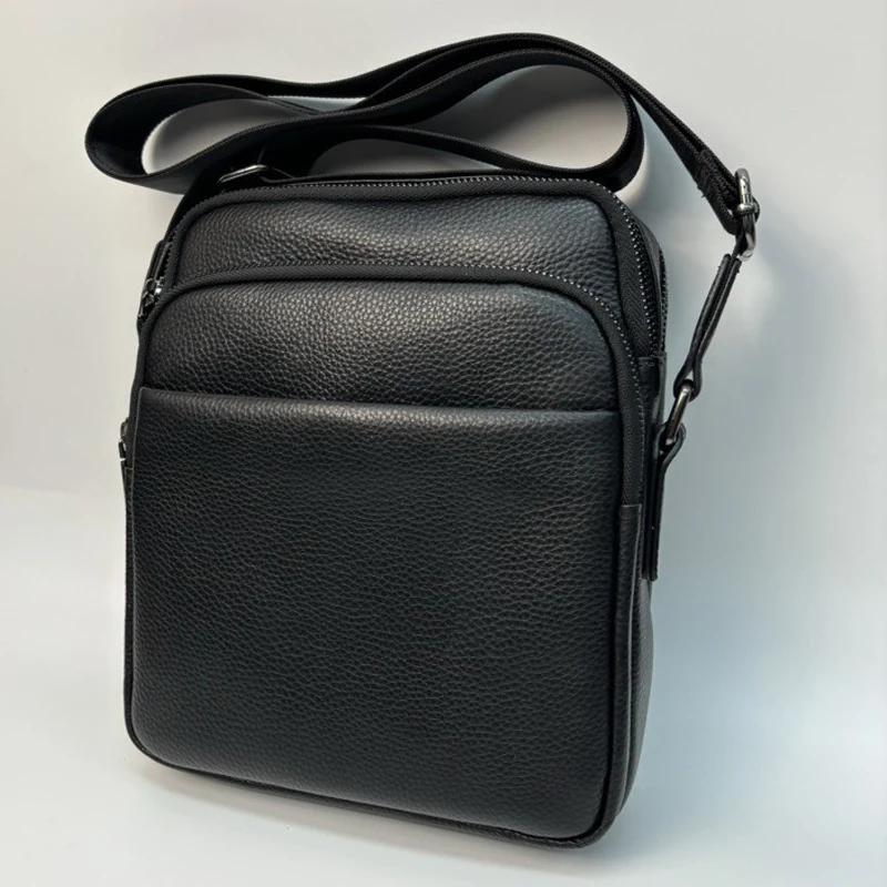 

2025 New Hot Luxury Men's Handbags Cow Genuine Leather Male Shoulder Bag Real Natural Leather Crossbody Bag Messenger Bags сумка