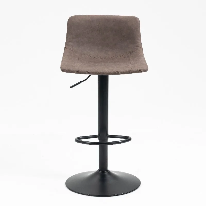 Modern style swivel velvet bar stool with adjustable height, suitable for home bar, bedroom, living room, café, restaurant