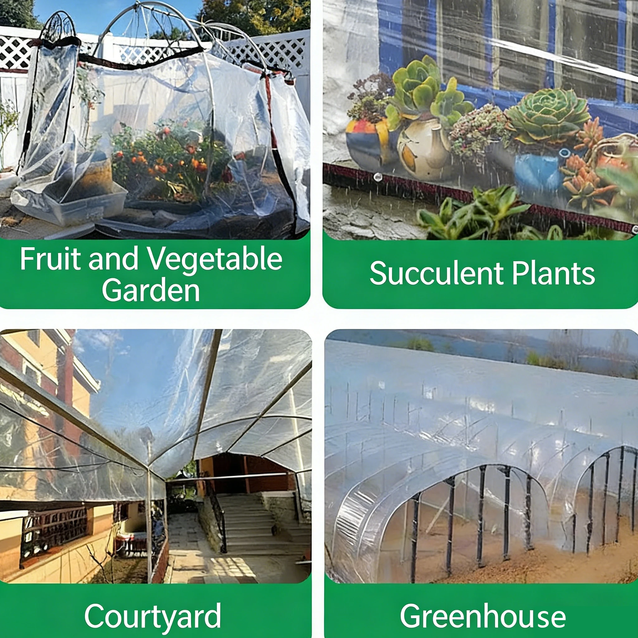 Transparent Tarpaulin Waterproof Cloth Thickened Clear Plastic Tarp Rainproof Dustproof for Outdoor Garden Furniture Cover