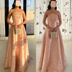 CustomizedS Sequined Pleat Beach A-line Scalloped Bespoke Occasion Gown Long Dresses