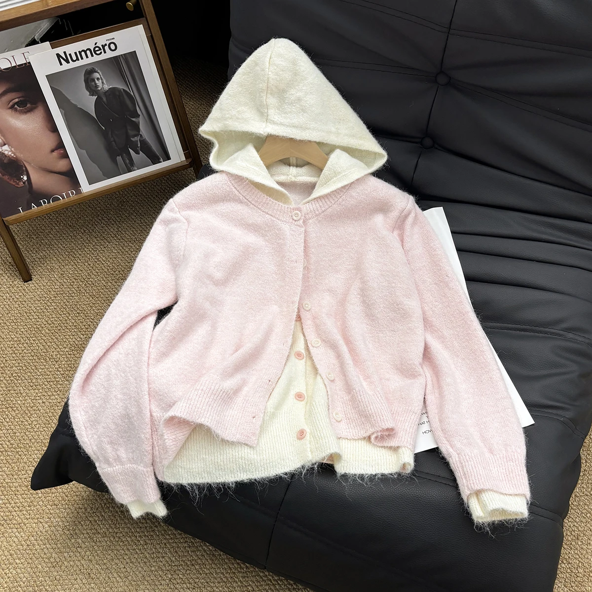 

Свитера Джемперы Кардиганы женские для женщин Корейский стиль Смесь мохера с бахромой Подол Свободная посадка Хэллоуин Вечеринка Готический Викторианский