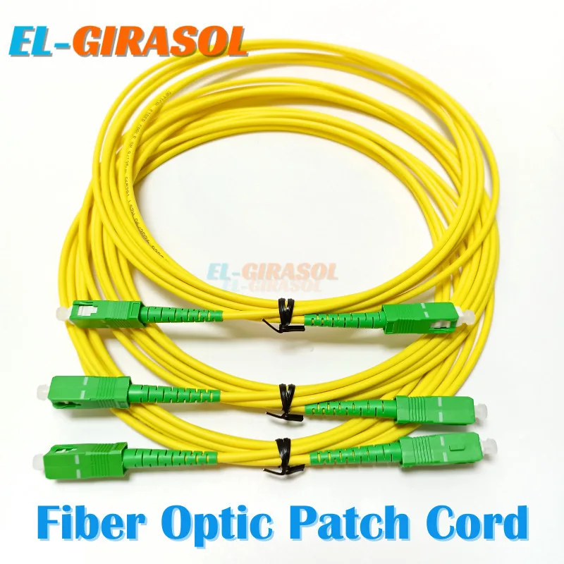 

10Pcs SM SC APC-SC APC Fiber Patch Cord Cable Simplex 3.0Mm 1M 3M 5M 9/125Um PVC Fibra Optica Jumper 1/3/5m FTTH