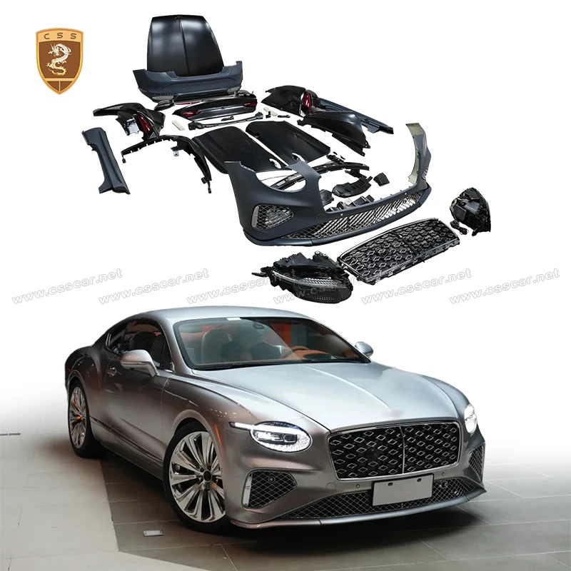 Car Body Kits Front Bumper Grille Hood Fenders Rear Lip Spoiler For Bentley Continental GT Upgrade New 2025 Model PP Plastic Kit