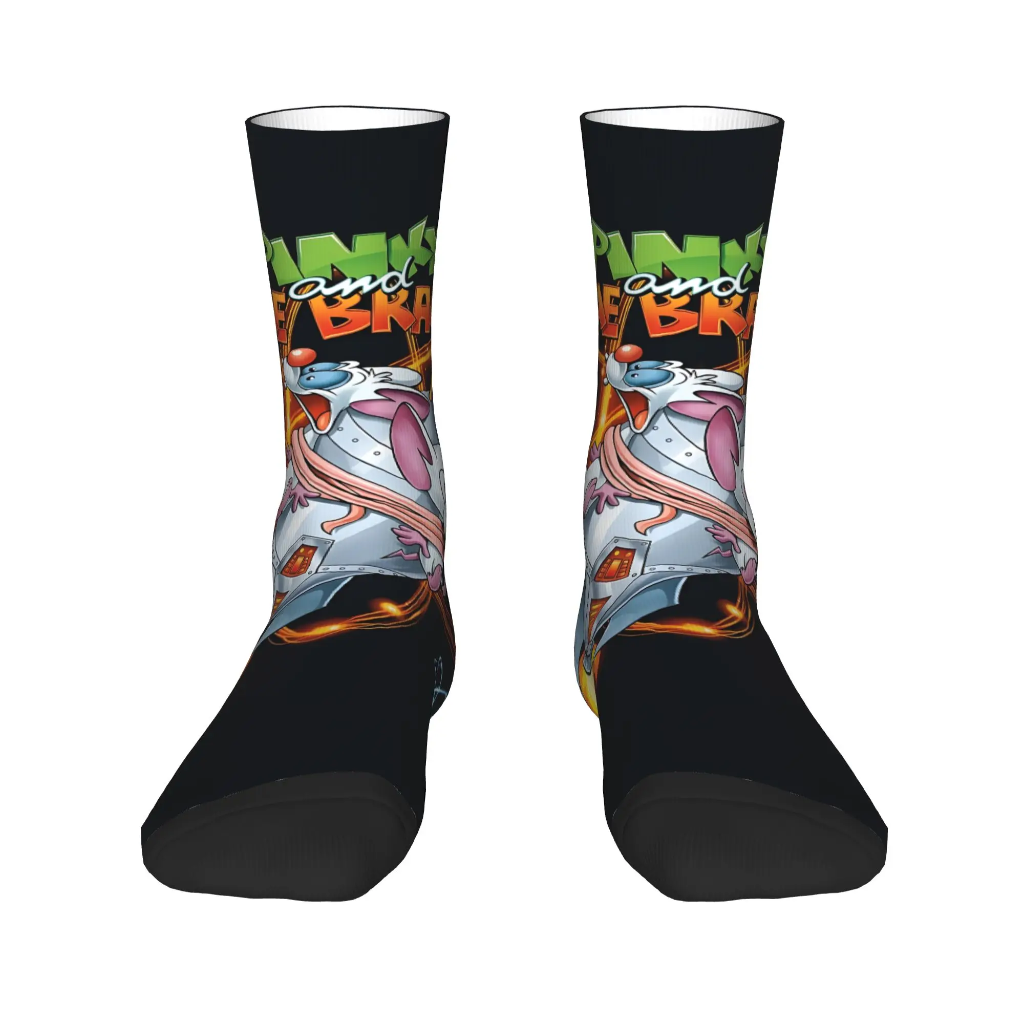 1 Pair Funny Happy Men's Sock Space Rocket Atomic Vintage Harajuku Pinky And The Brain Hip Hop Novelty Casual Crazy Sock