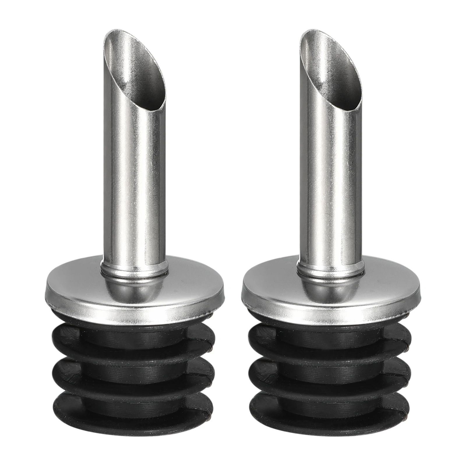 2/4pcs Stainless Steel Bottle Pourers Olive Oil Spout Wine Pourers Liquor Pour Spouts for Liquid Olive Oil Wine Liquor Bottles