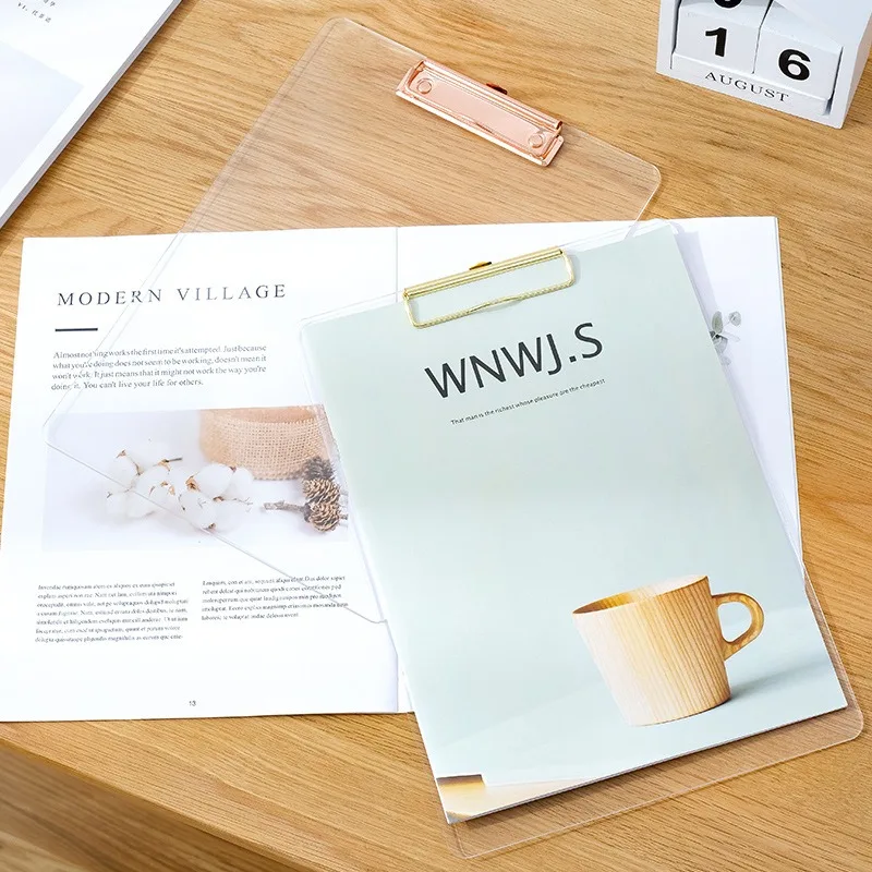 

Утолщенный акриловый прозрачный блокнот с зажимом для доски, удобный для хранения файлов и организации