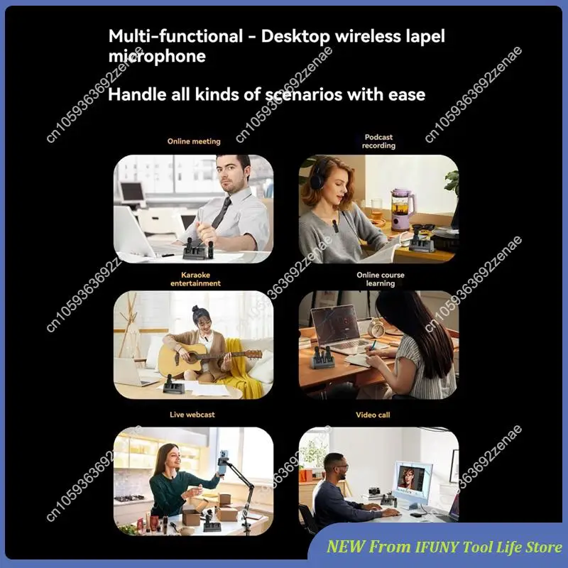 

Беспроводной петличный микрофон 2 в 1, мини-микрофон с шумоподавлением звука для Vlog Live Podcast Content Creator, новый