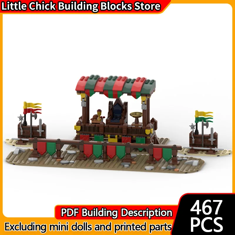 

City Street View Model MOC Building Bricks Jousting Tournament Modular Technology Children Holiday Gifts Assemble Toys Suit