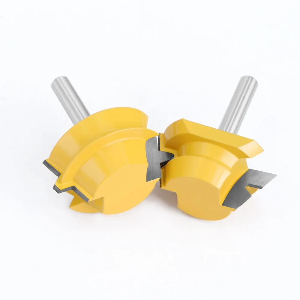 Imagem -06 - Lavie Peças mm Haste de Bloqueio Mitra Tenon Roteador Bits 22.5 Graus Cola Marcenaria Fresa Conjunto para Madeira Cortador Mc02065