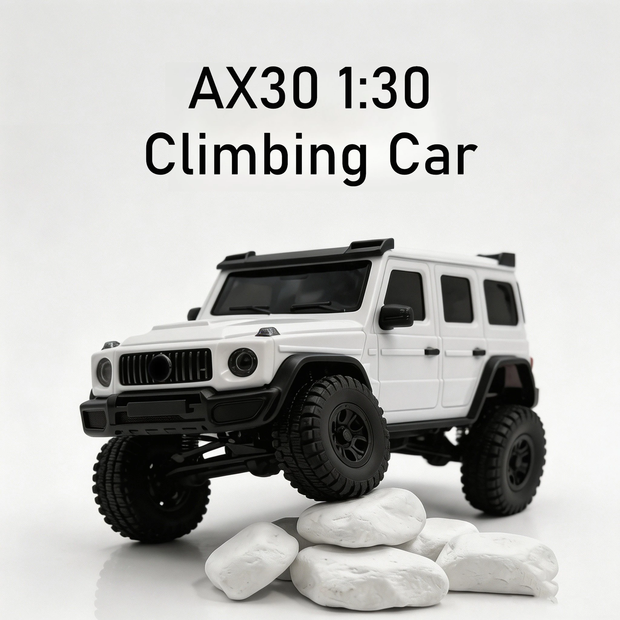 1:30 Mini RC Rock Crawler 4WD RTR Full Proportional Off Road Scale Model Climbing Truck Remote Control Car with LED Lights AX30