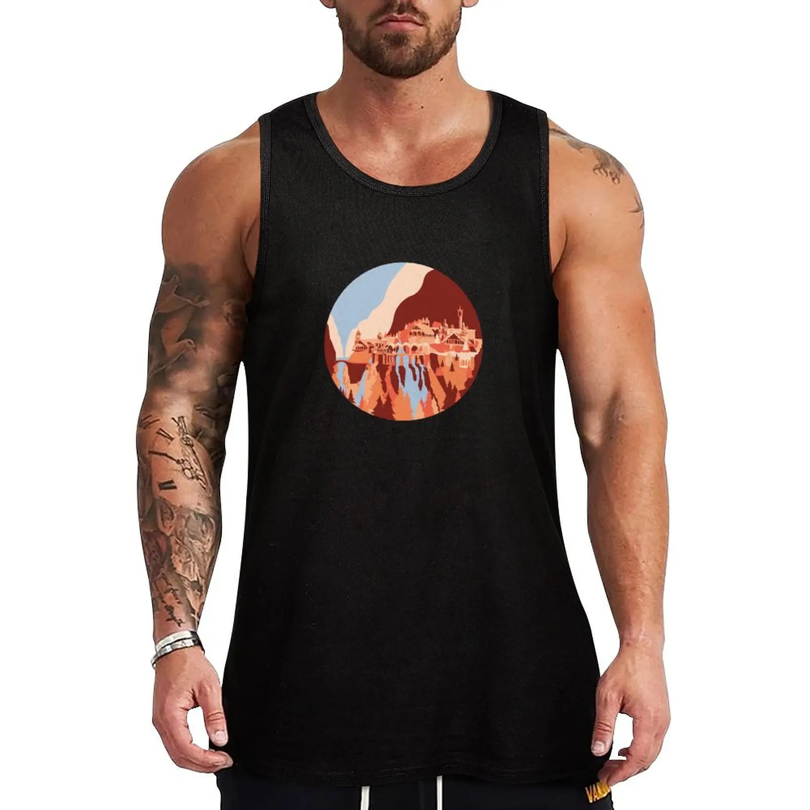 Lord of the Rings, Rivendell Tank Top Quick Dry Running Tank Top Sleeveless Sports Shirt