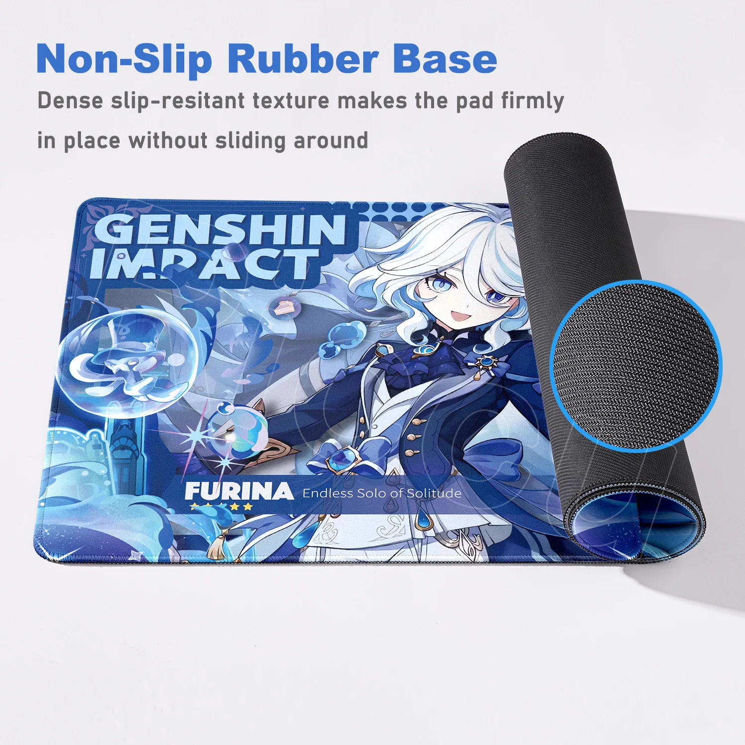 جديد خلفية مكتب حصيرة أنيمي الألعاب Furina Neuvillette Flins Nefer XXL كبير Genshin تأثير ماوس الوسادة عدم الانزلاق لوحة المفاتيح ماوس