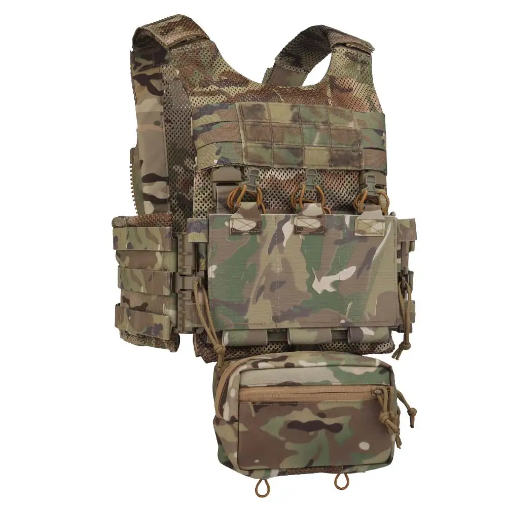 Chaleco táctico LV119 portaplacas OTB Airsoft con bolsa Triple Mag - imagen 2