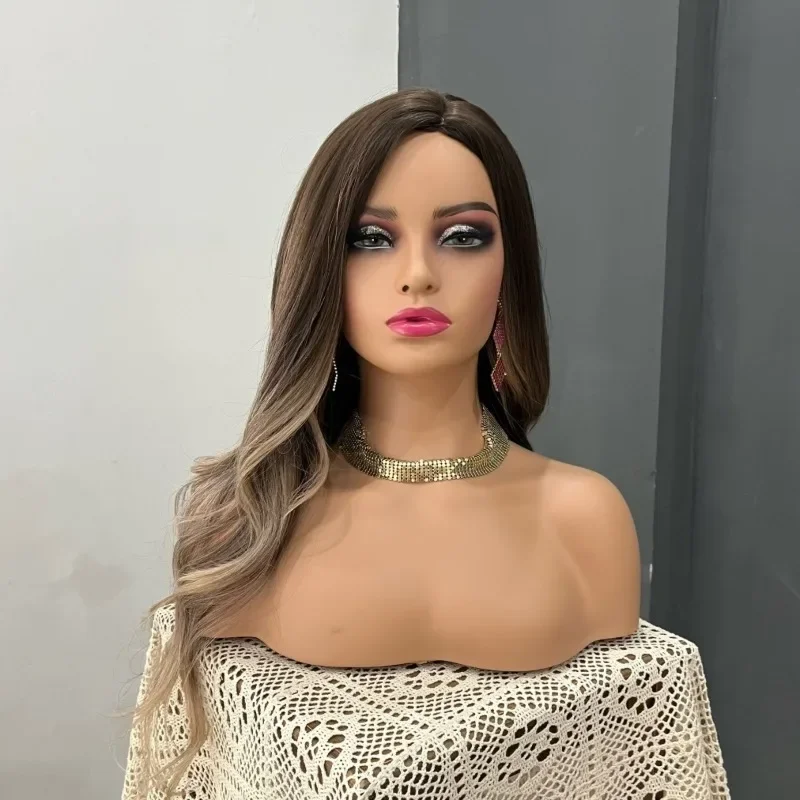 

Realistic Female Mannequin Dummy Head for Fashion Display with Shoulder Detail