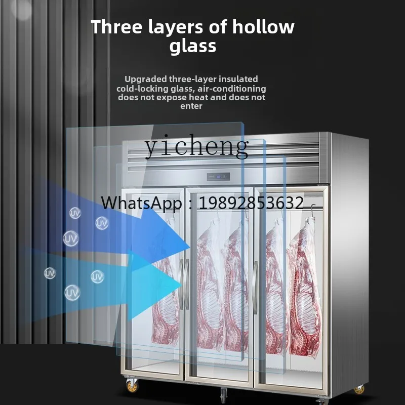 B1  Frozen and Fresh-keeping Display Cabinet Refrigerated Freezer Vertical Acid Drain Cabinet