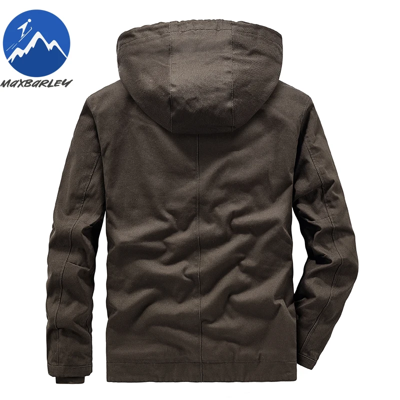 سترات رجالية متعددة الجيوب بغطاء للرأس شتوية غير رسمية مبطنة بالصوف سترات دافئة عالية الجودة للعمل في الهواء الطلق معطف سترة رجالي مقاوم للبرودة #5