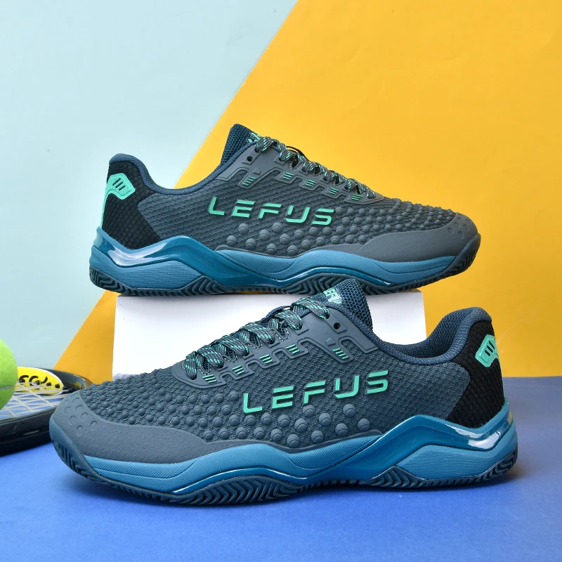

Men Women's Large Sizes Breathable Tennis Shoes Blue and Gray Gym Walking Badminton Sneakers