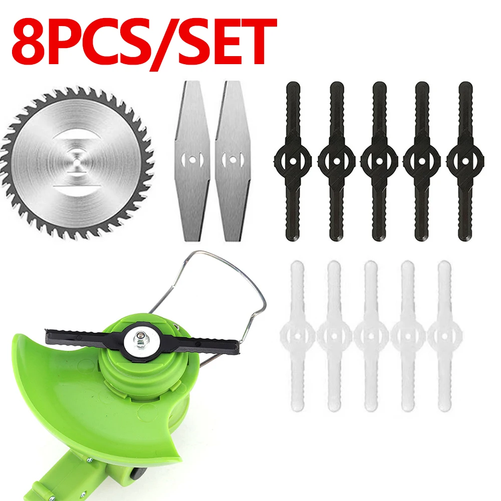 8pcs/set Multipurpose Brush Cutter Cordless Gardening Tools 150MM For Mowing Model Garden Scenes Trimmers Lawn Mower Knives