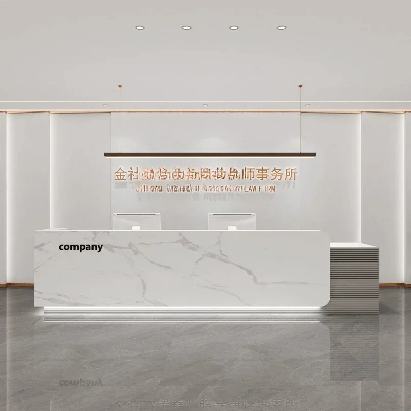 Company Reception Desk Sales Department Bar Counter Simple Modern Hotel Paint Cashier