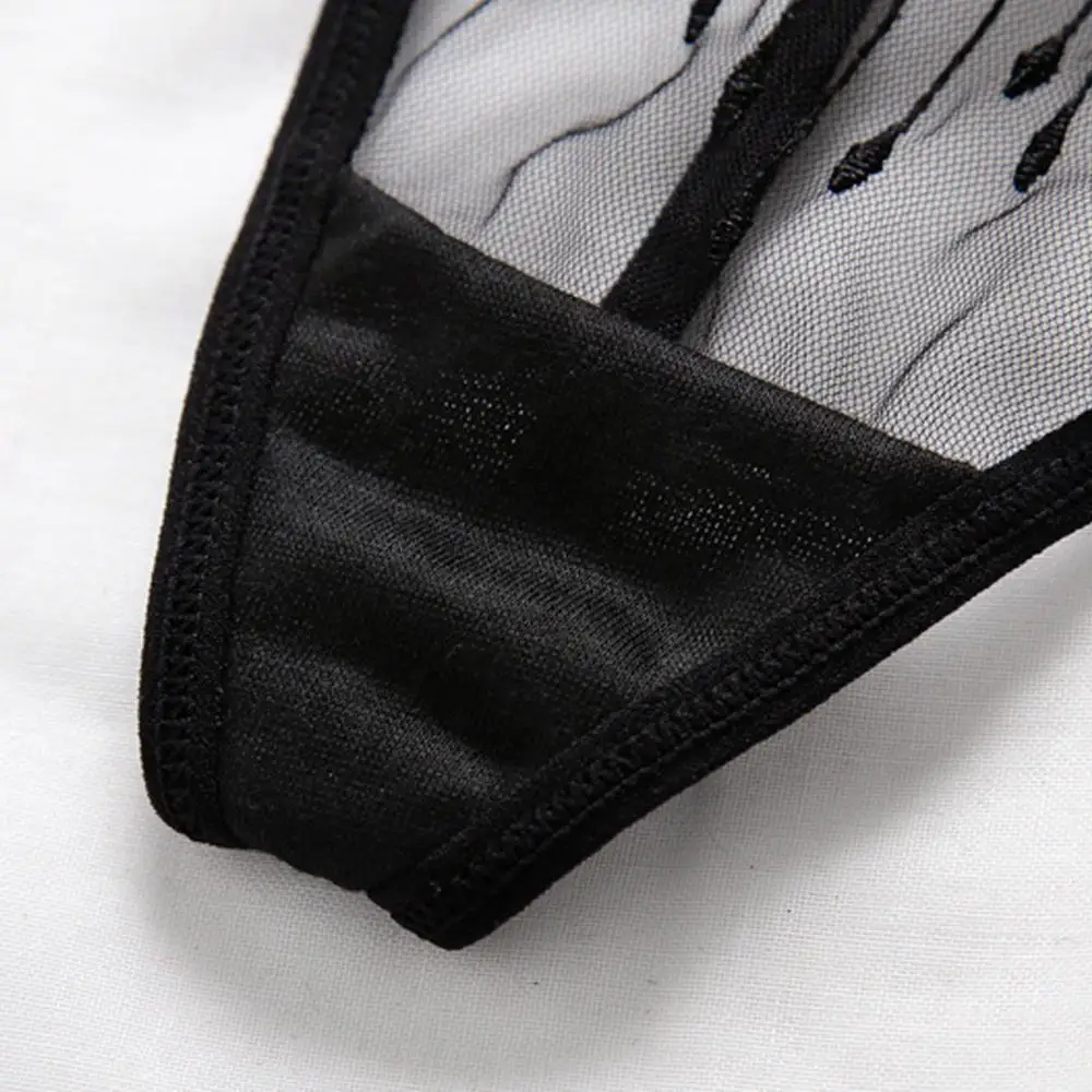 여성용 시스루 자수 태슬 팬티 T백 브리프 G스트링 끈 팬티