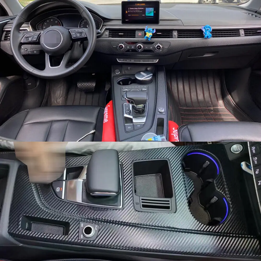 Audi A4 A5 B9 2017-2019 3D Karbon Fiber Desen İç DIY Trim