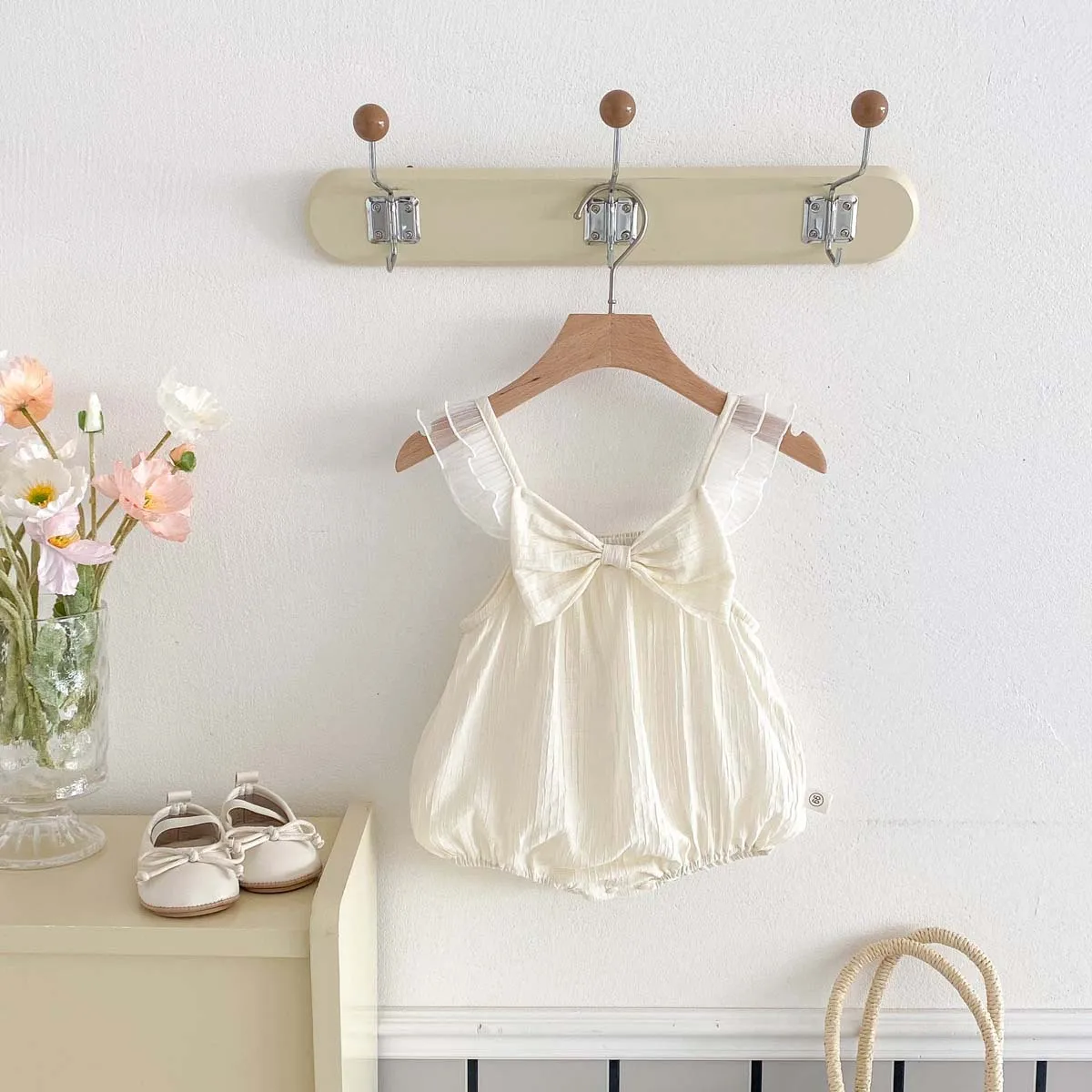 Baby Clothes Summer Style Bag Fart Clothes for Baby Girls Princess Style Western Style Lace Lace Lace Suspender Bow Jumpsuit