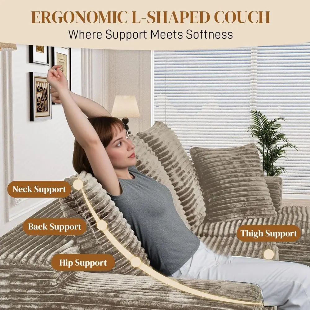 أريكة كرسي قصير بني مع مساند للذراعين واسعة، جلوس عميق، رغوة الذاكرة، سهلة التجميع، مثالية للمساحات الصغيرة