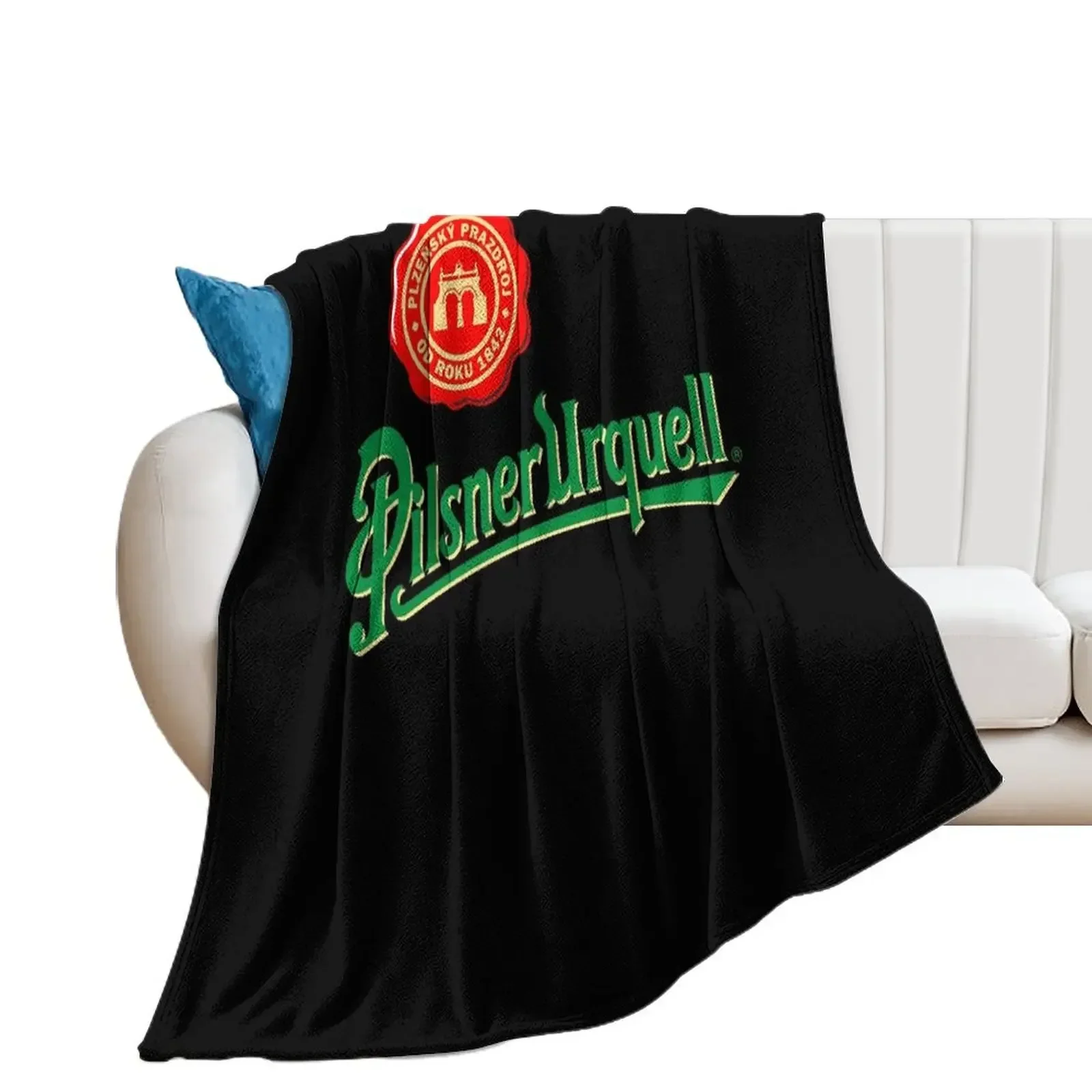 

pilsner urquell beer lager asahi breweries beer food brewery logo Throw Blanket Flannel Fabric Hair Decorative Sofa Blankets