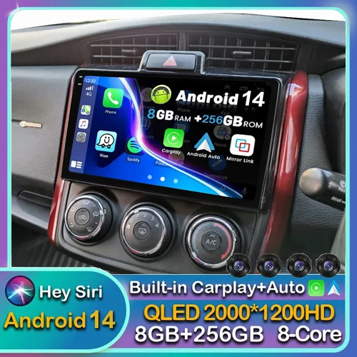 Imagen 1 del producto Android 14 Carplay para Toyota Corolla Axio 2 Fielder 3 E160 2012 - 2018 2019 2020 2021 Radio de coche reproductor Multimedia vídeo estéreo