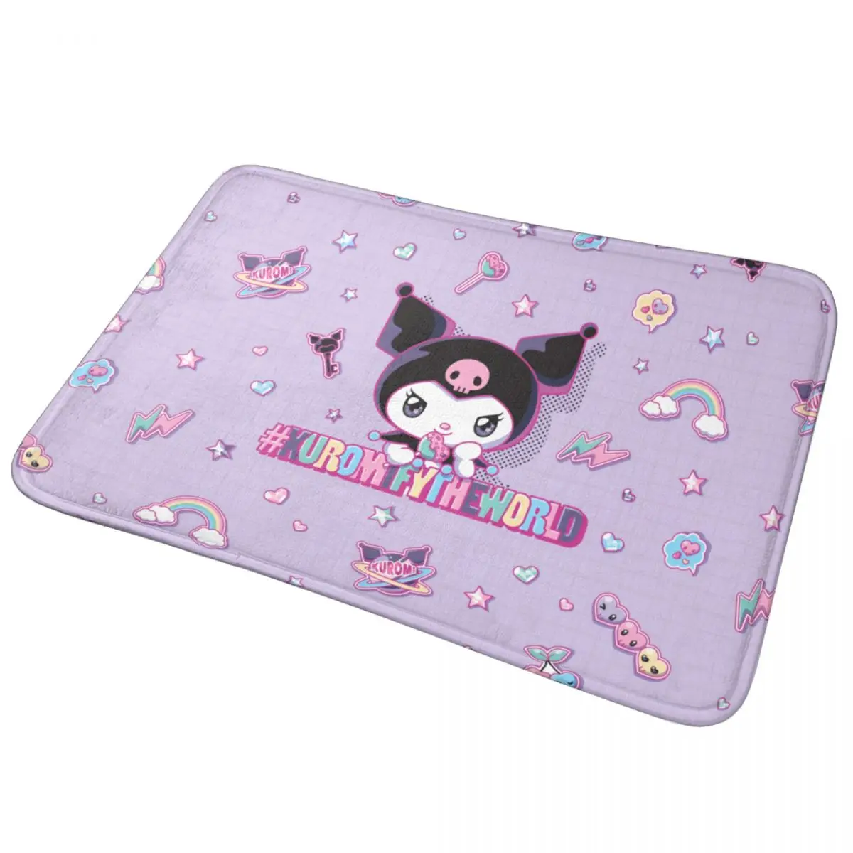 

Sanrio Kuromi Bath Mat Absorbent Entrance Doormat Rugs for Shower
