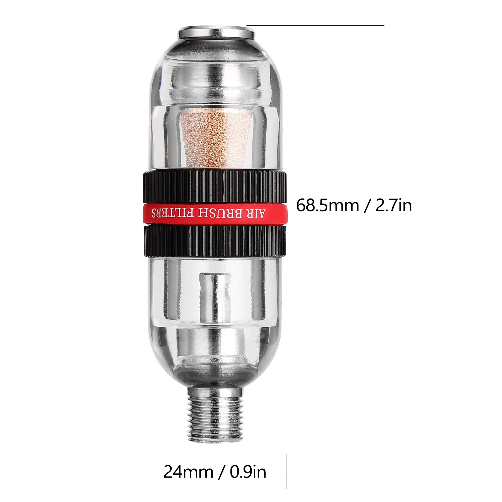 Nasedal Professional Airbrush Air Filter Tail Water Air Separator Strainer Airbrush Spray Gun Accessories 1/8 Interface