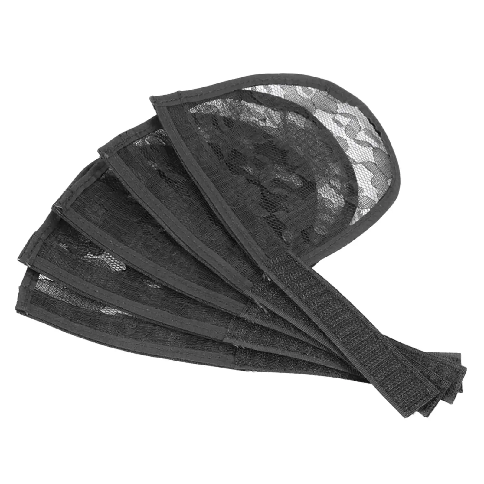 Ponytail Weaving Net Wig Caps Adjustable Strap Lace Mesh Base for Afro Puff Buns Hair Making Accessories Women
