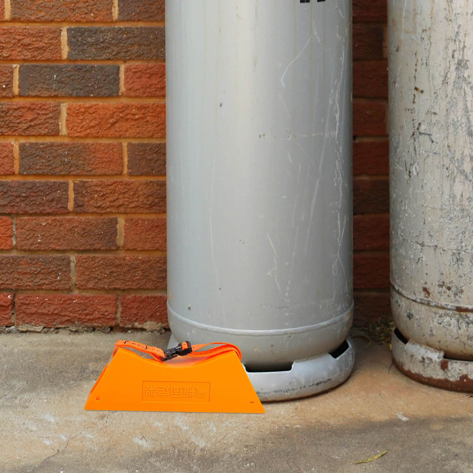 

Gas Bottle Holder Cylinder Wall Mounted Brackets Fixture Orange Steel Camping Tank