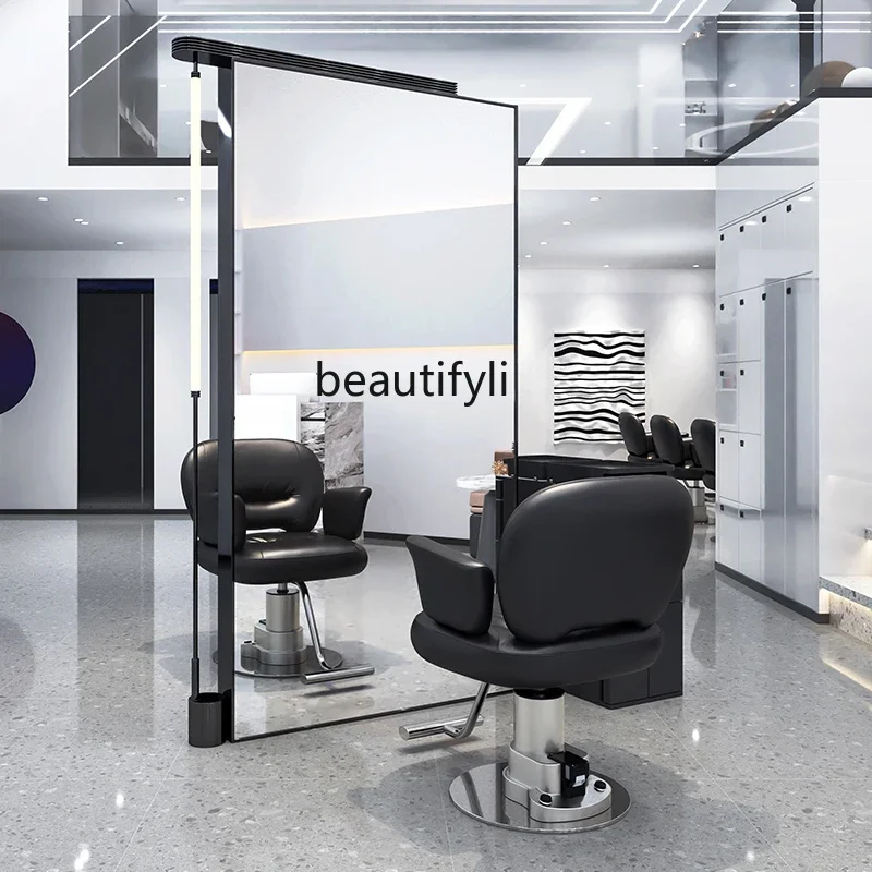 

Yh29 Hair Salon Barber Shop Floor with Light Hot Dyeing Hair Cutting Mirror Single and Double-Sided Dedicated