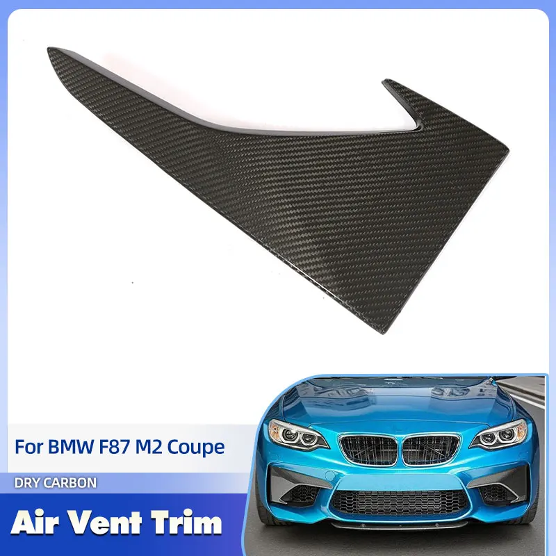 

Автомобильный передний бампер Canards Prepreg Dry Carbon для BMW F87 M2 Coupe 2-Door 2016-2018 Не для M2C Противотуманные фары Вентиляционное отверстие Комплекты кузова