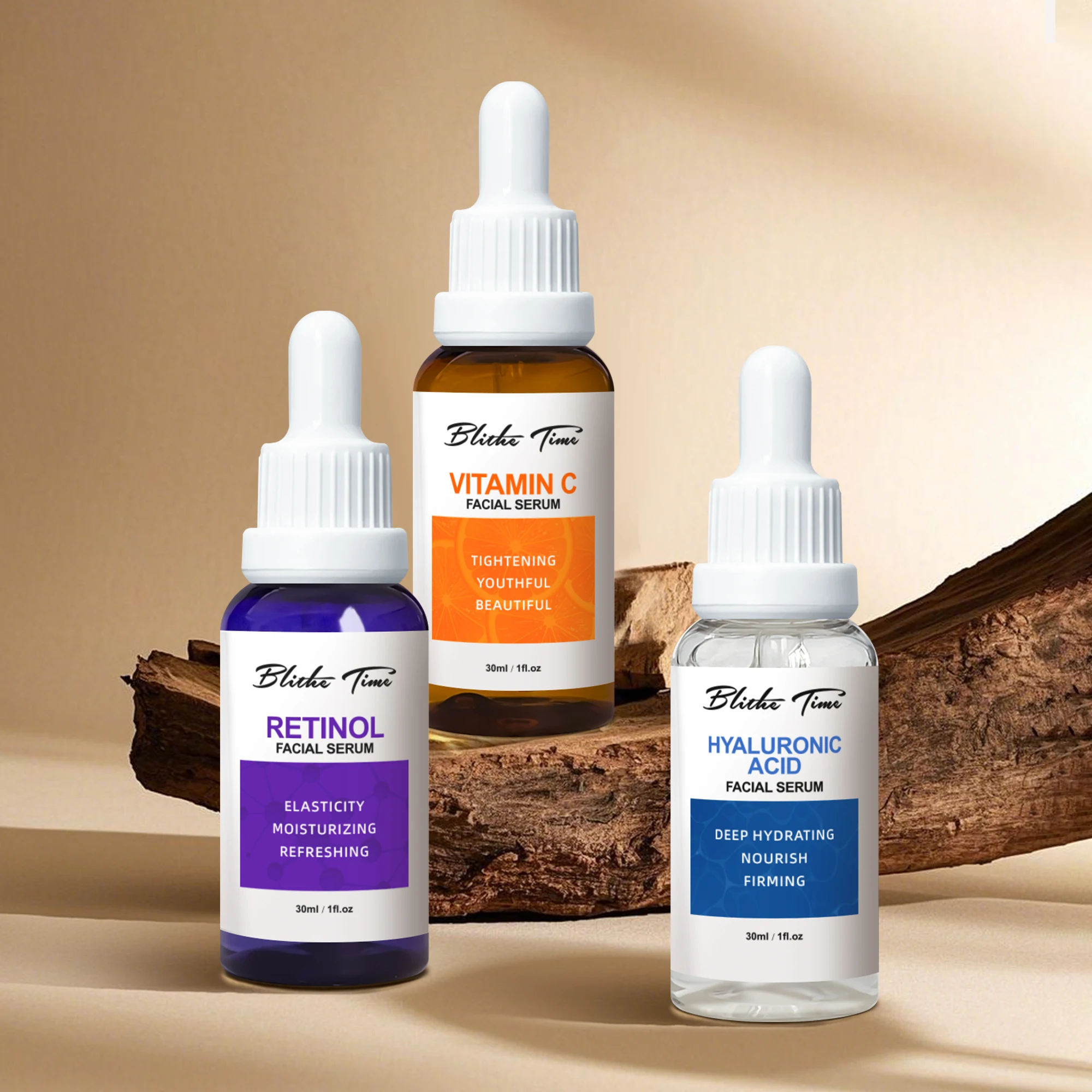 

Blithe Time Essence Botella Triple 30ml*3PCS/Set with Hyaluronic Acid & Retinol & Vitamin C,Whitening & Brightening,Moisturizing