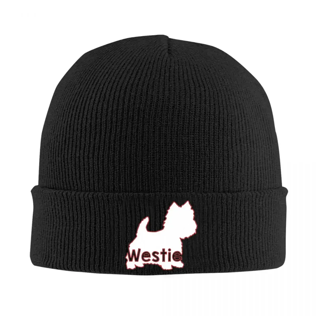 Westie West Highland White Terrier Dog Beanie Hats Bonnet Hats Men Women Cool Gym Knit Hat Autumn Pattern Thermal Elastic Caps