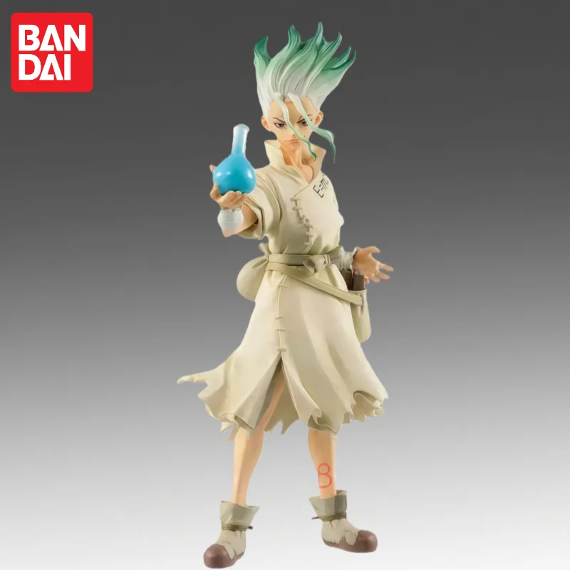 En Stock Bandai Original Banpresto Dr Stone Ishigami Senkuu figura de acción modelo muñeca nueva en caja personajes de Anime garaje