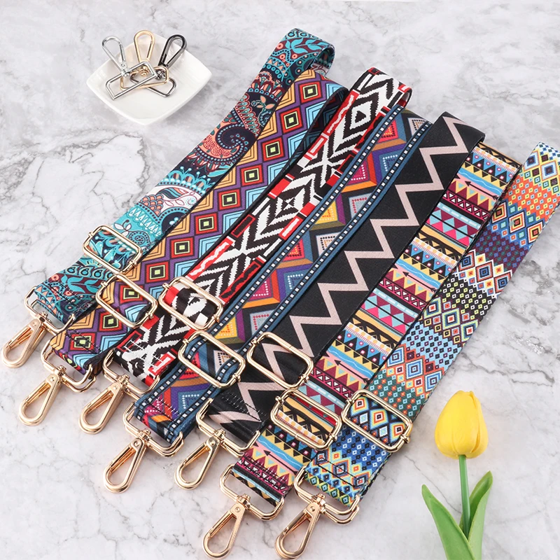 

Wide Shoulder Bag Belt Strap Adjustable Replacement Womens Crossbody Handbag Handle Accessories Colourful DIY Sling Bag Strap