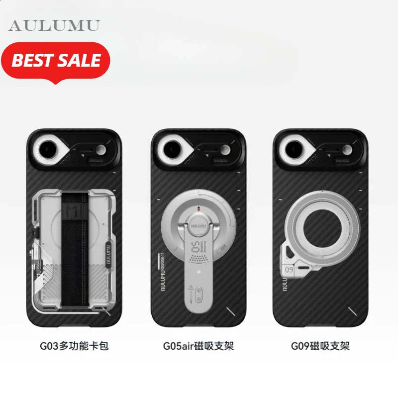 

New AULUMU Phone Case Original Magnetic Protective Case for IPhone 17air Full-coverage Anti-fall Aramid fibre Ultra-thin Cover