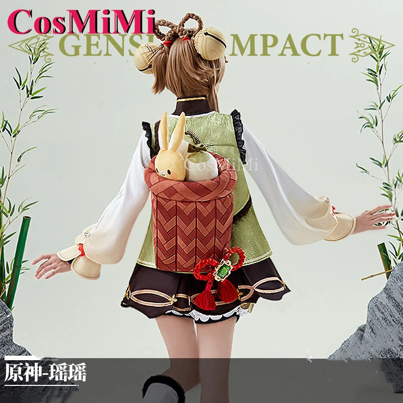 CosMiMi Game Genshin Impact YaoYao Cosplay Costume Elegant Gorgeous Battle Uniform Women Carnival Party Role Play Clothing S-XL