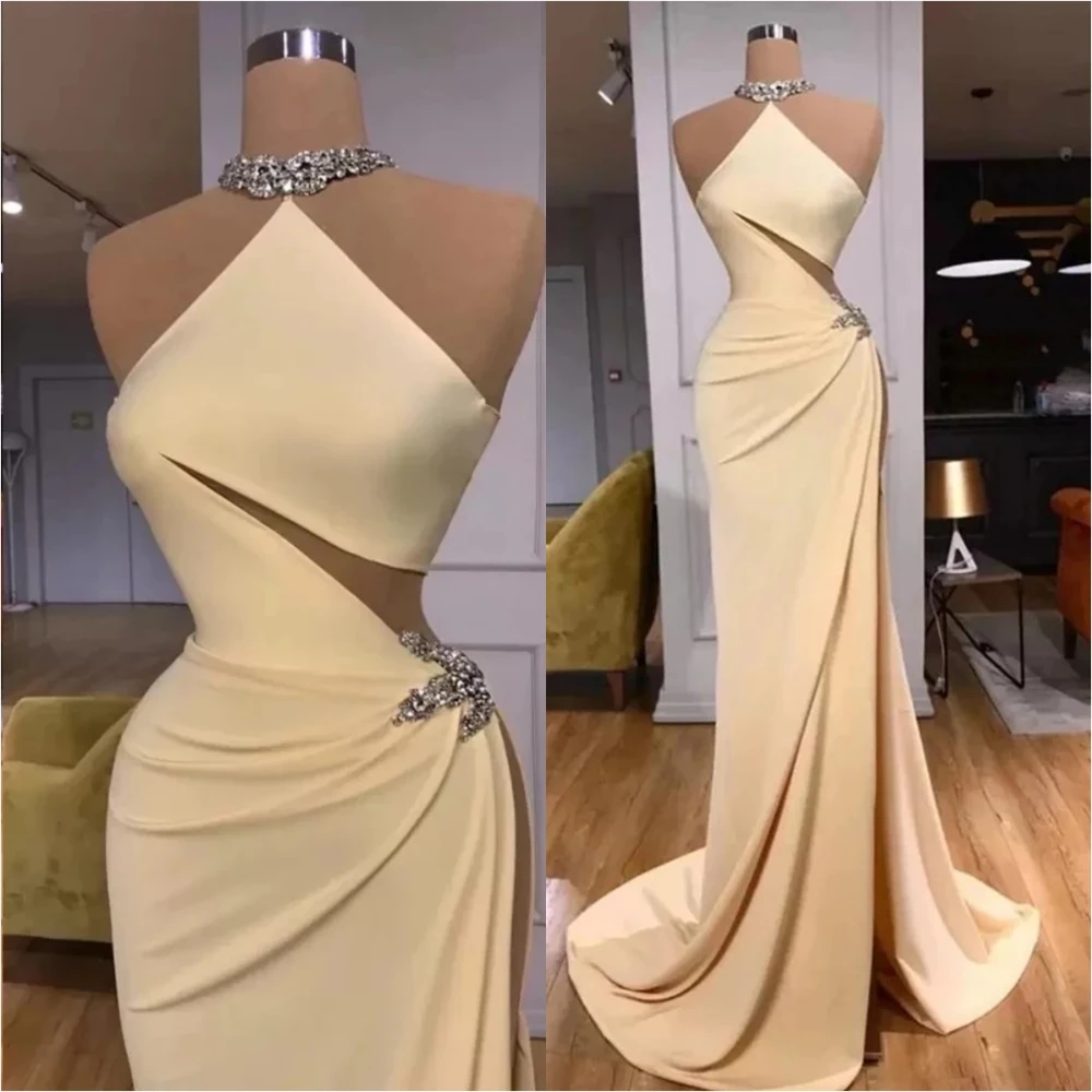 

2024 Elegant and Luxury Backless High Edge Split Evening Dress Women's Design Sense Ball Dress Floor mopping Long Wedding Dress