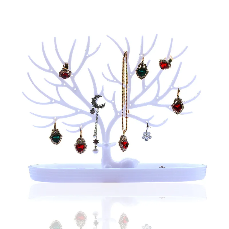 Deer Earrings Necklace Ring Pendant Bracelet Jewelry Display Stand Tray Tree Storage Racks Organizer Holder Make Up Decoration