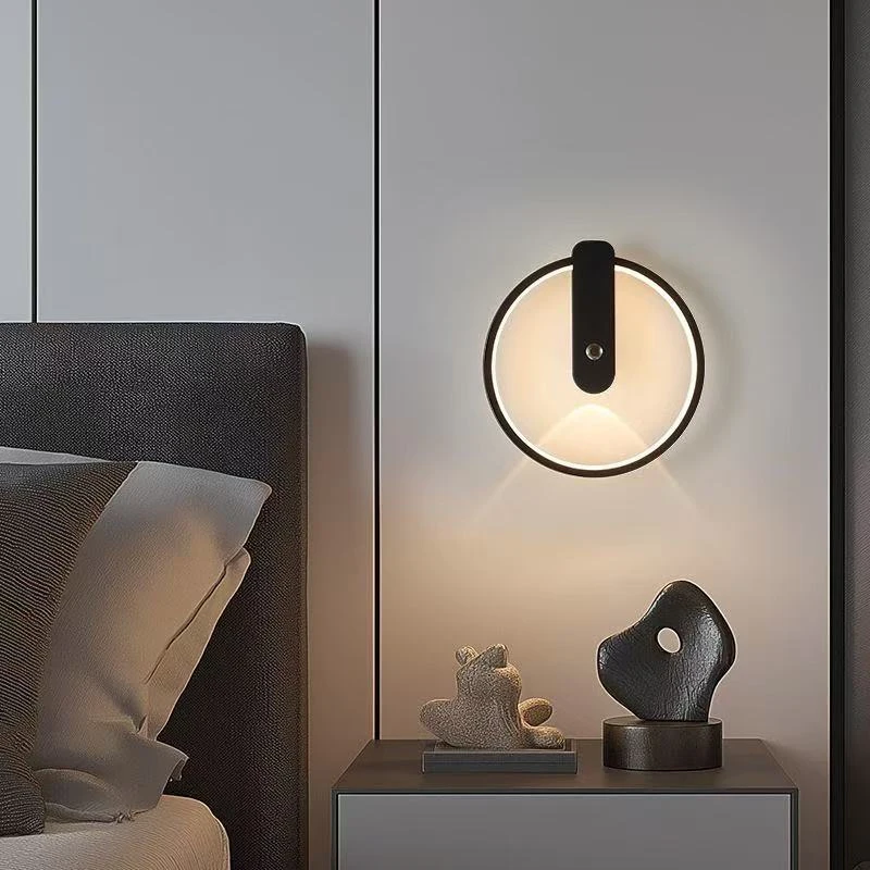 Wall lamp, bedroom headboard, antique Nordic modern minimalist living room, staircase sofa with switch, background wall lamp, LE