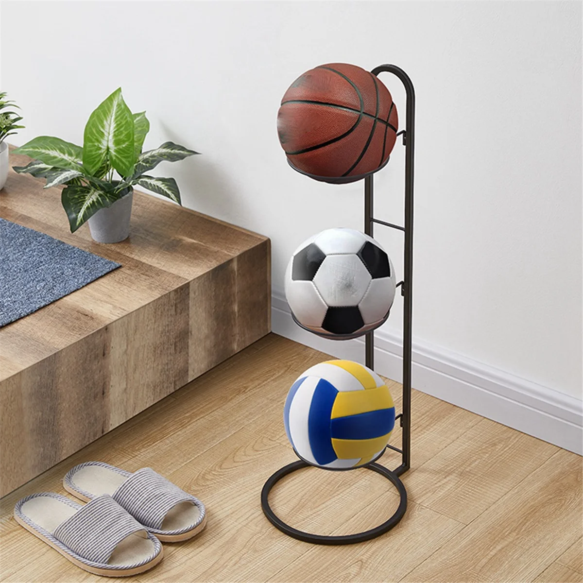 Basketball Storage Rack Indoor Children Basketball Storage Rack Home Put Football Storage Basket Placed Rack