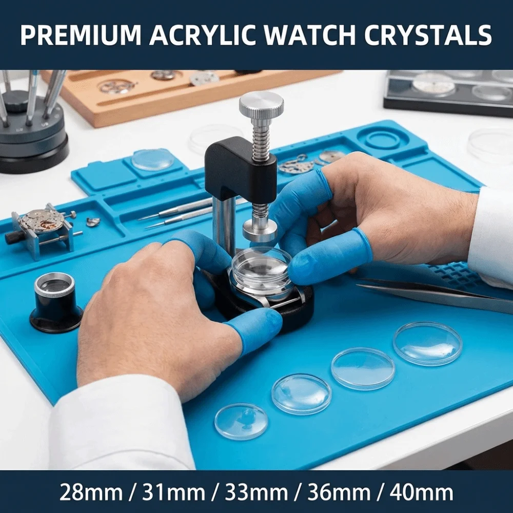 Thick High Domed Acrylic Watch Mirror Crystal Clear Transparent Acrylic Pot Cover 28-40mm Watch Accessories Watch Maintenance