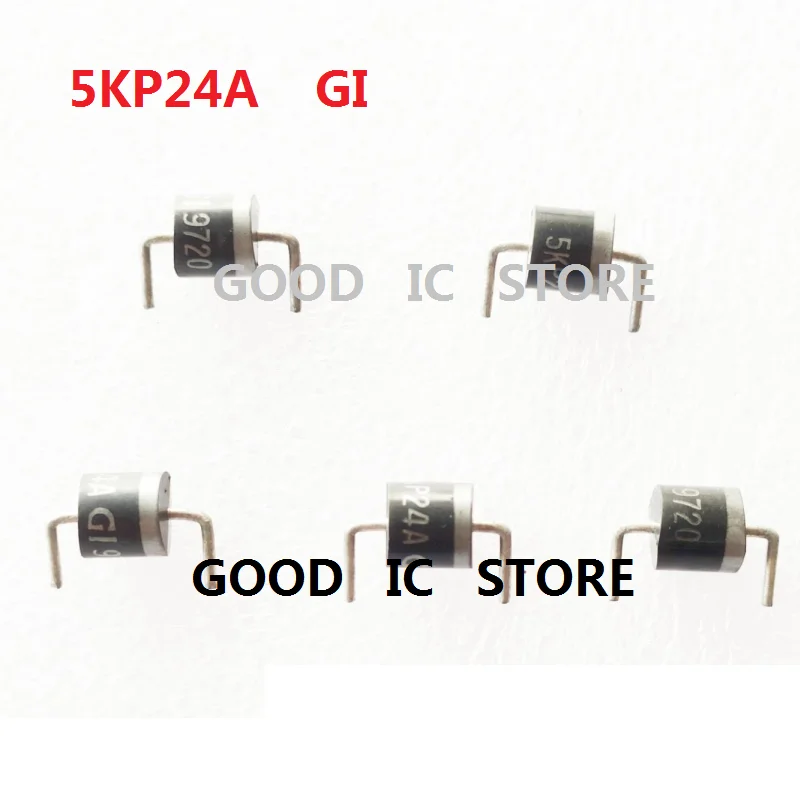 5PCS/LOT 5KP24A brand new imported GI brand 24V one-way 5KW vehicle lightning protection TVS transient diode R-6 shaped pin