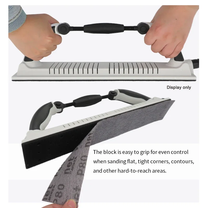 Block Dust Free with Hook & Loop Backing for Rolls or Sanding Sheets, Auto, Wood 400X70mm Adjustable Longboard Hand Sanding File